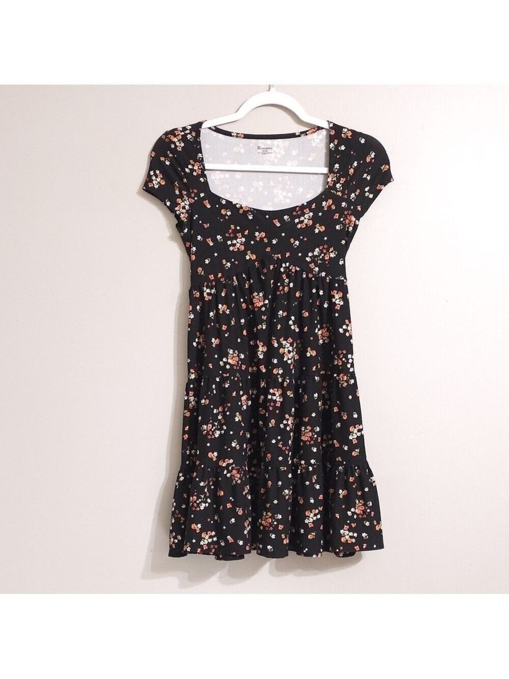 No Boundaries Black Floral Mini Dress